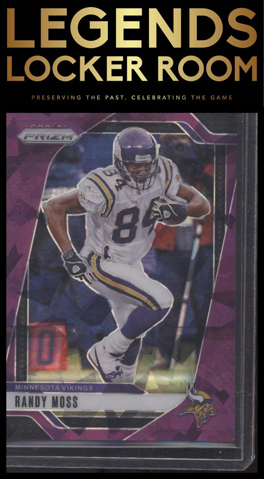 2024 Panini Prizm #192 Randy Moss Purple Ice #/225