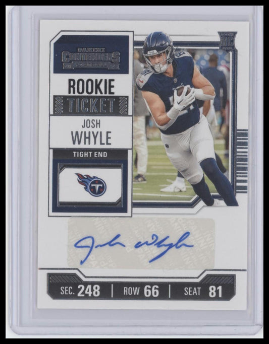 2023 Panini Contenders #246 Josh Whyle Autograph