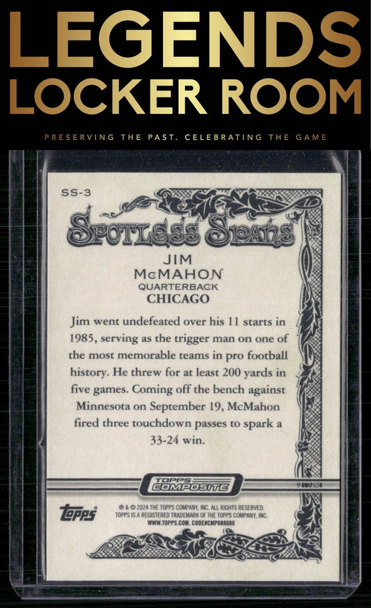 2023 Topps Composite #SS-3 Jim McMahon Spotless Spans