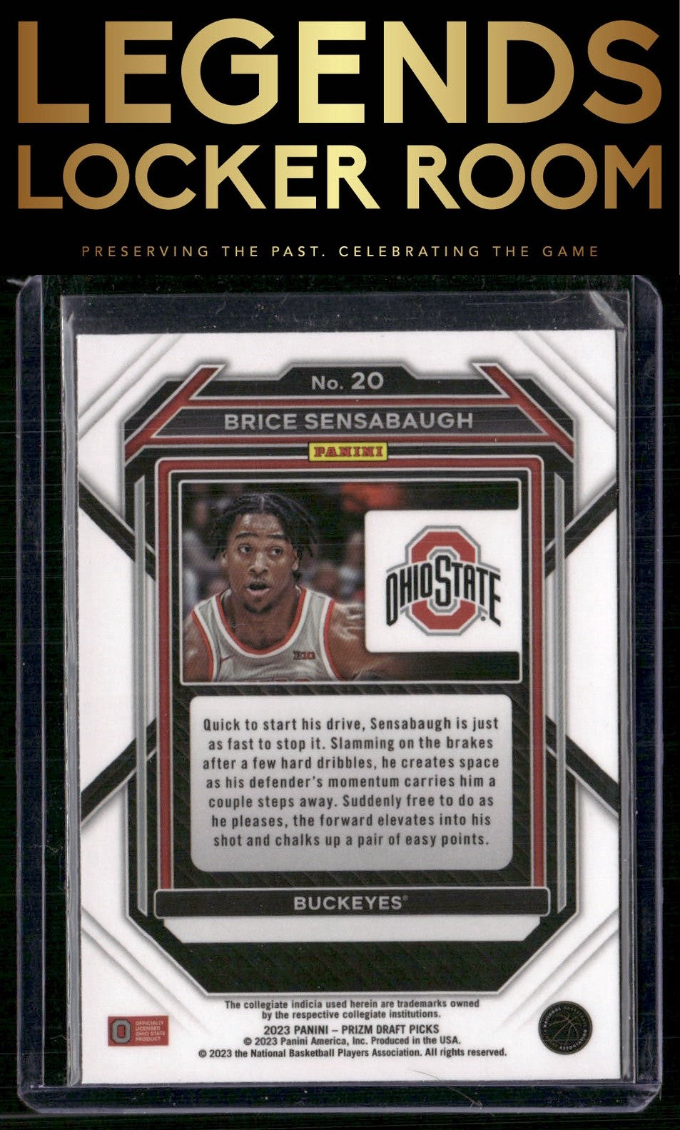 2023 Panini Prizm Draft Picks #20 Brice Sensabaugh