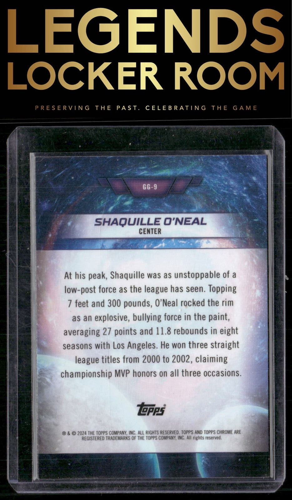 2023-24 Topps Chrome Cosmic #GG-9 Shaquille O'Neal Galaxy Greats