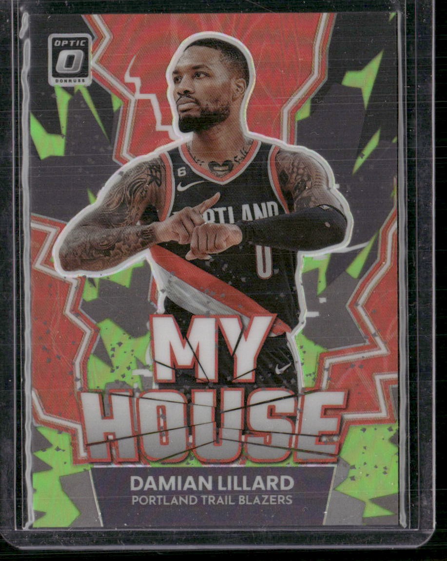 2022-23 Donruss Optic #2 Damian Lillard My House Lime Green #/149
