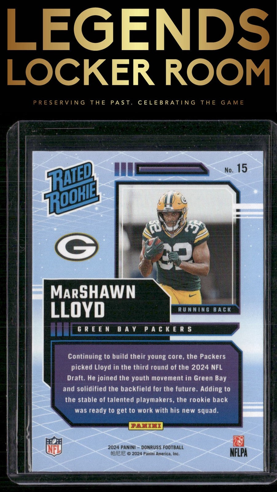 2024 Donruss #15 MarShawn Lloyd Rated Rookies Retro