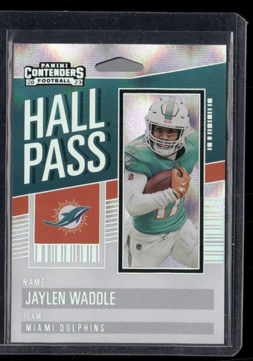 2023 Panini Contenders #8 Jaylen Waddle Hall Pass
