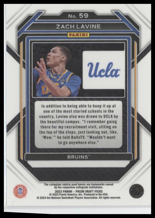 2023 Panini Prizm Draft Picks #59 Zach LaVine
