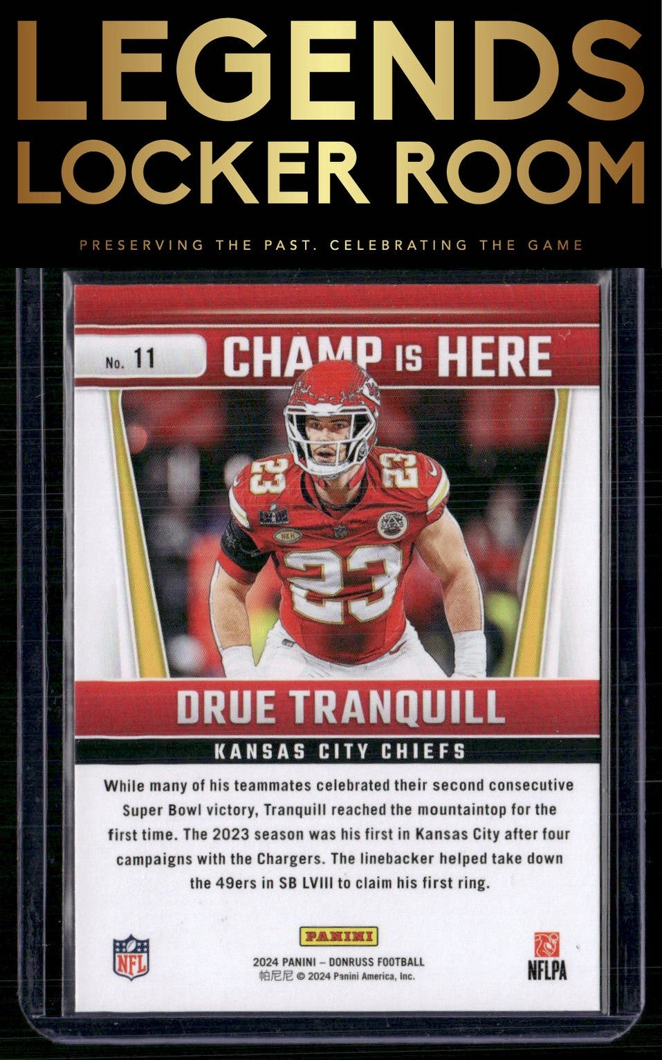 2024 Donruss #11 Drue Tranquill Champ is Here