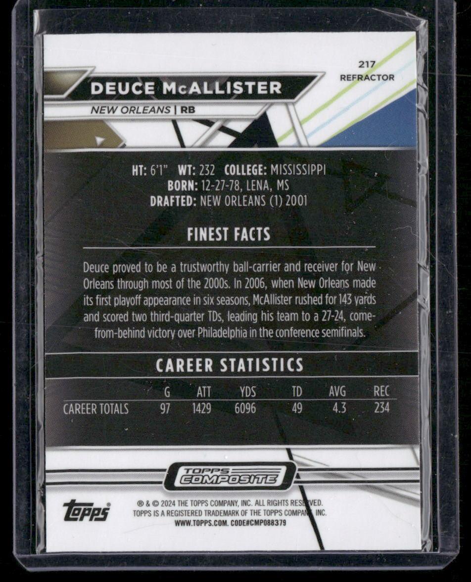 2023 Topps Composite #217 Deuce McAllister Finest Refractor
