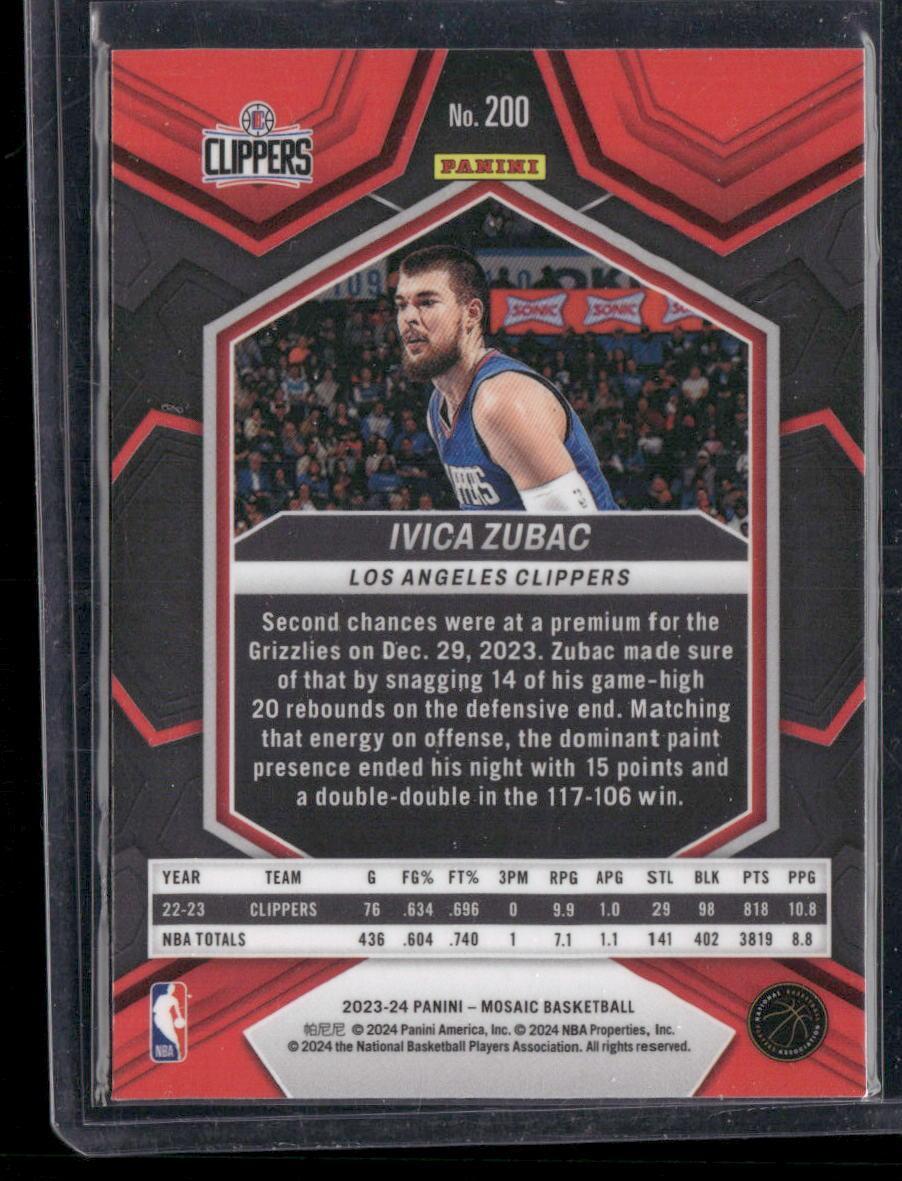 2023-24 Panini Mosaic #200 Ivica Zubac