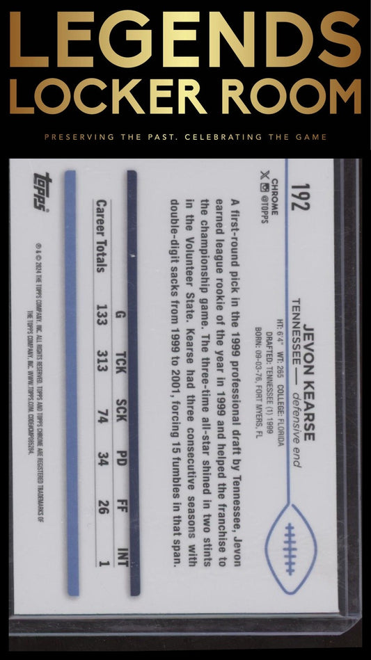 2024 Topps Chrome #192 Jevon Kearse Green Sonar Refractor #/99