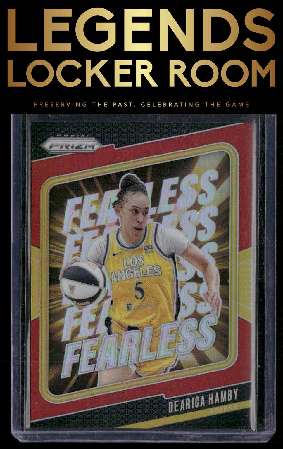 2024 Panini Prizm WNBA #6 Dearica Hamby Fearless Prizms Red #/99