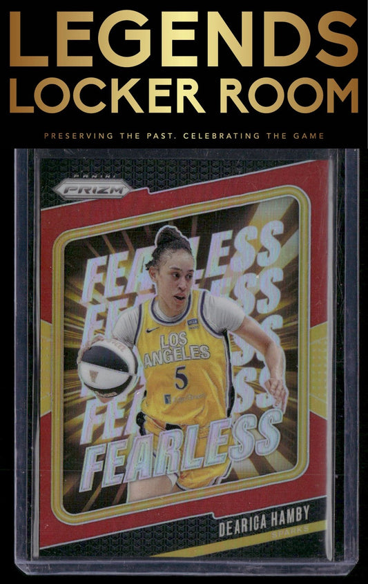 2024 Panini Prizm WNBA #6 Dearica Hamby Fearless Prizms Red #/99