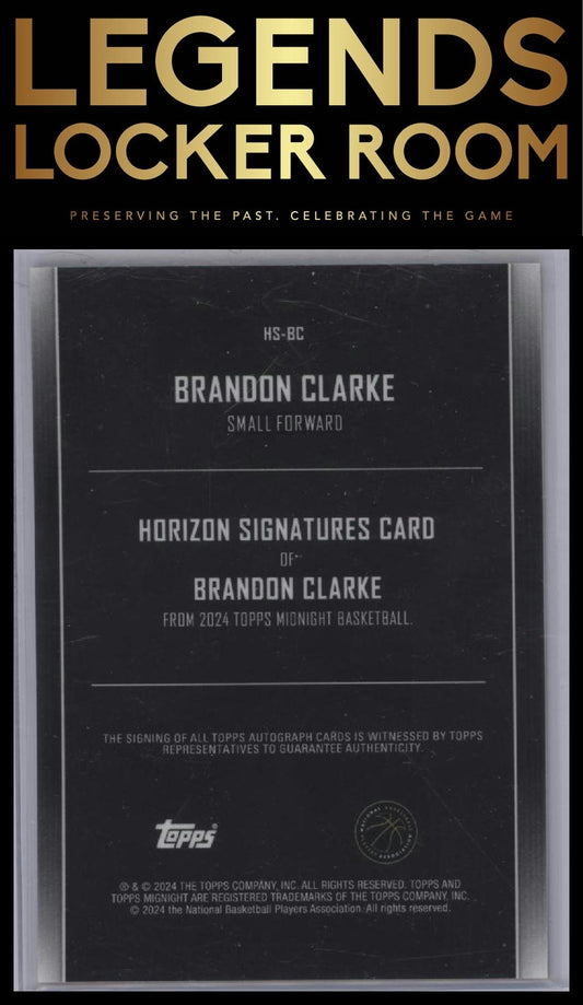 2023-24 Topps Midnight #HS-BC Brandon Clarke Horizon Signatures