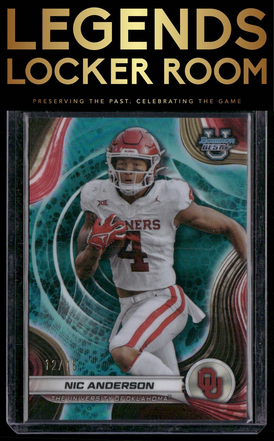 2024 Bowman University Best #25 Nic Anderson Teal Refractor #/15