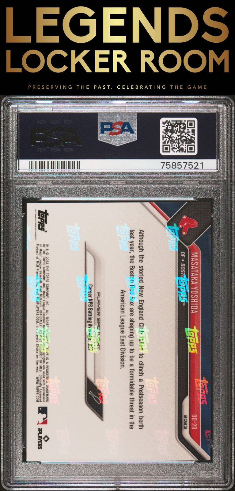 2023 Topps Now Road To Opening Day Masataka Yoshida PSA 10