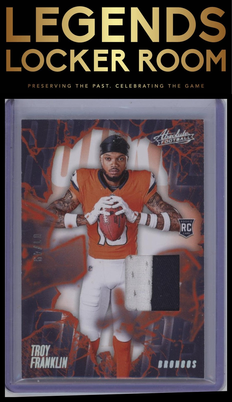 2024 Panini Absolute #RF-TFN Troy Franklin Rookie Force Holo Silver 01/49