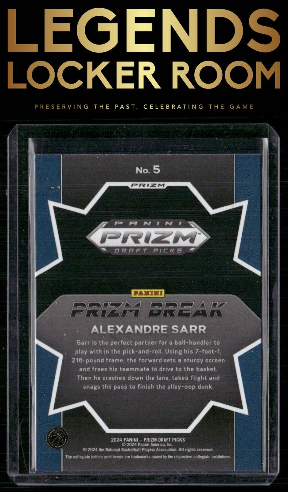 2024 Panini Prizm Draft Picks #5 Alexandre Sarr Prizm Break Prizms Silver