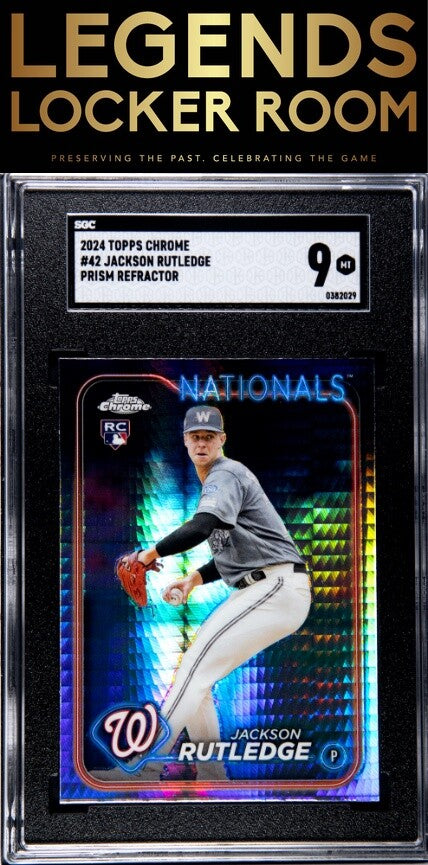 2024 Topps Chrome #42 Jackson Rutledge Prism Ref. SGC 9