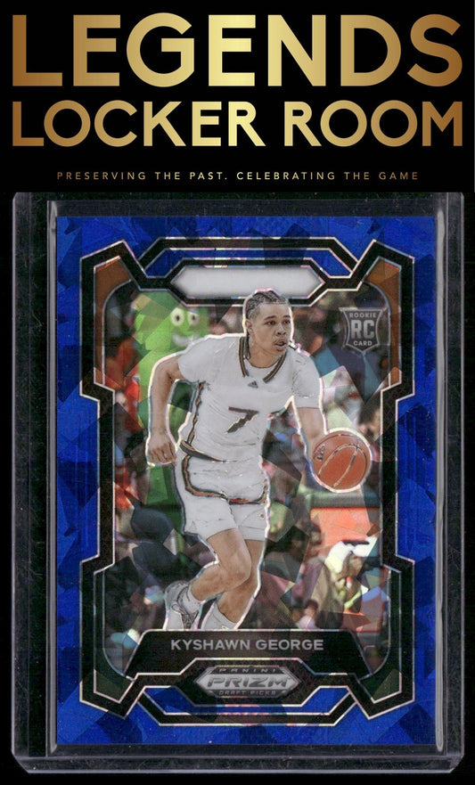 2024 Panini Prizm Draft Picks #71 Kyshawn George Prizms Blue Ice #/99