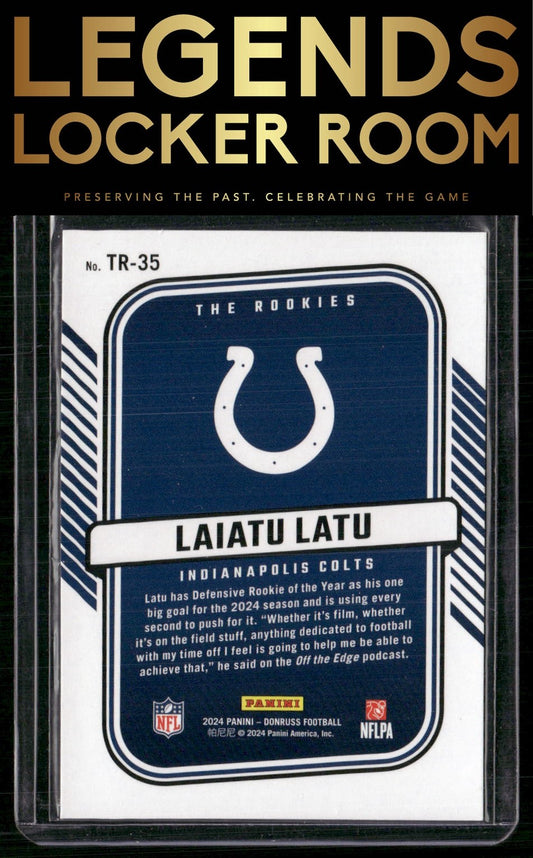 2024 Donruss #TR-35 Laiatu Latu The Rookies