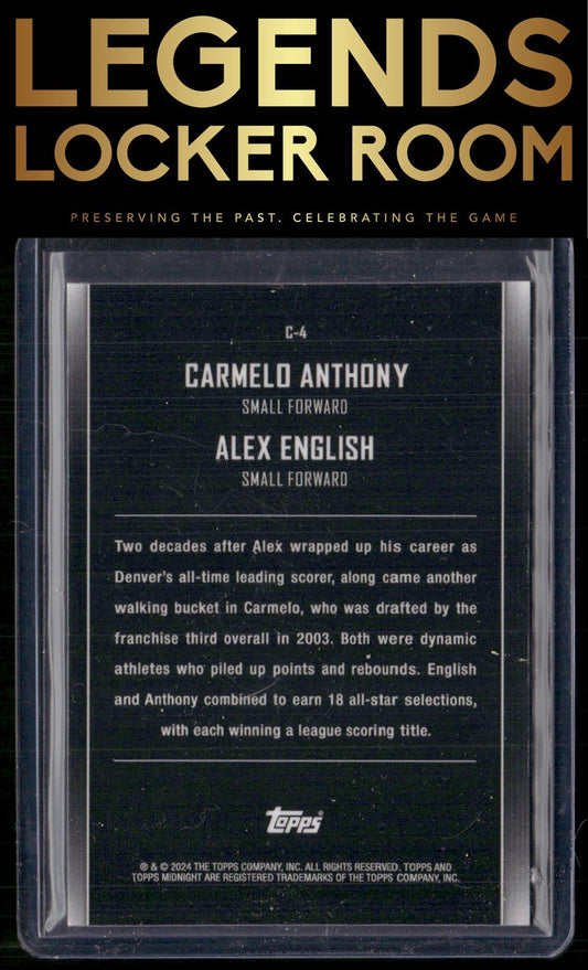 2023-24 Topps Midnight Carmelo Anthony/Alex English Constellations Moon Beam