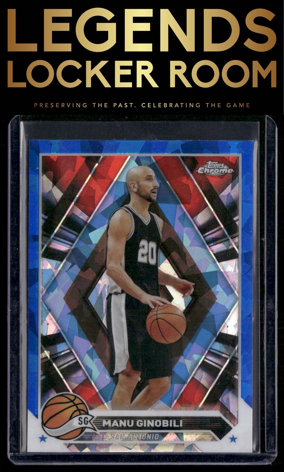 2023-24 Topps Chrome Sapphire #162 Manu Ginobili
