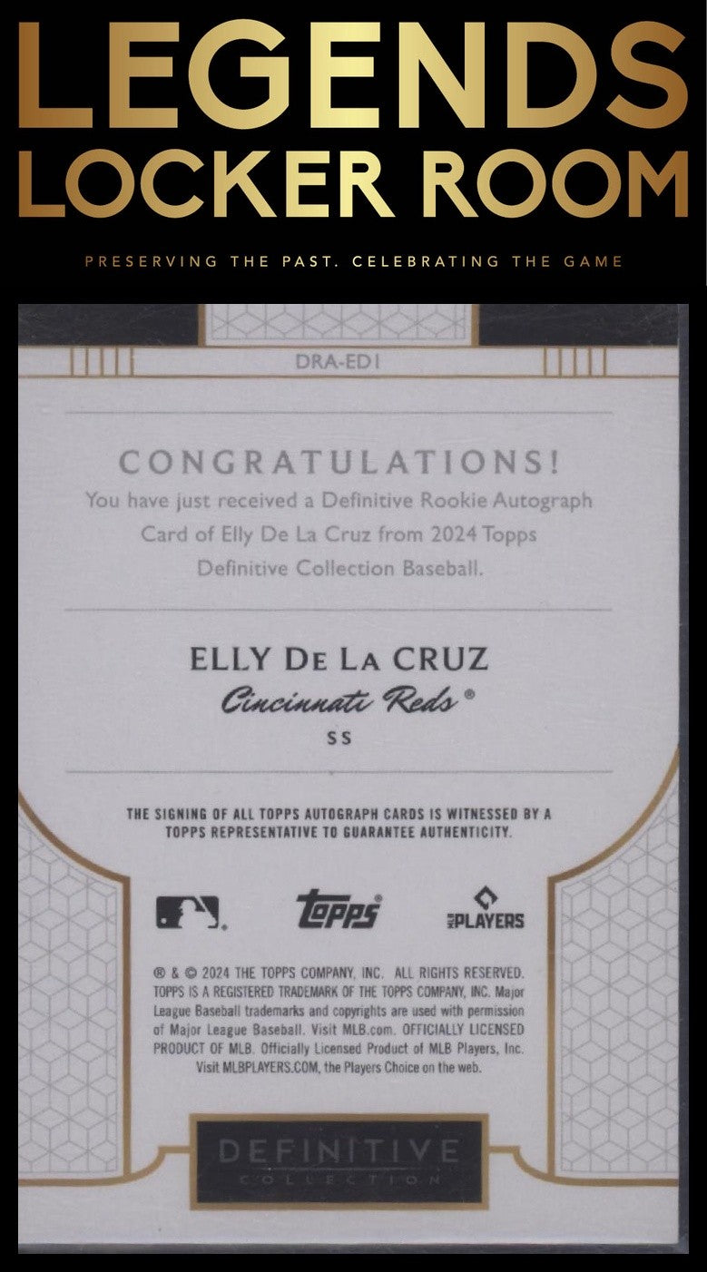 2024 Topps Definitive Collection Elly De La Cruz Definitive Rookie Auto /50