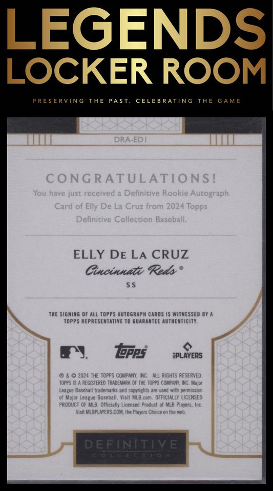 2024 Topps Definitive Collection Elly De La Cruz Definitive Rookie Auto /50