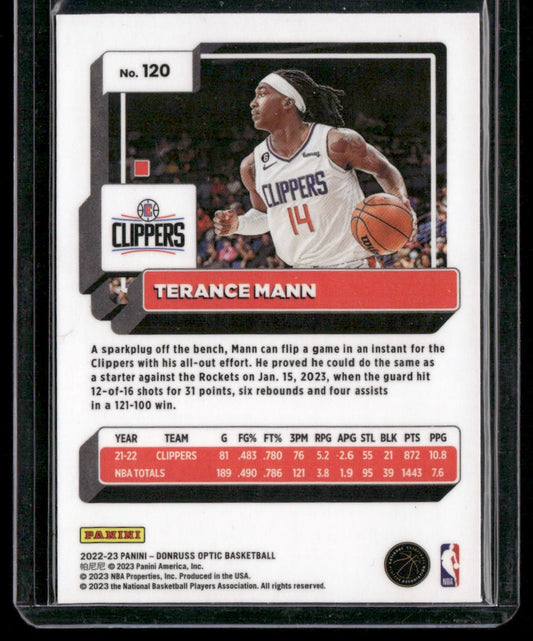 2022-23 Donruss Optic #120 Terance Mann