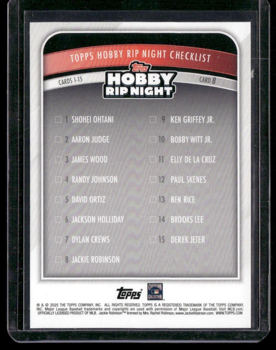 2025 Topps Hobby Rip Night #8 Jackie Robinson