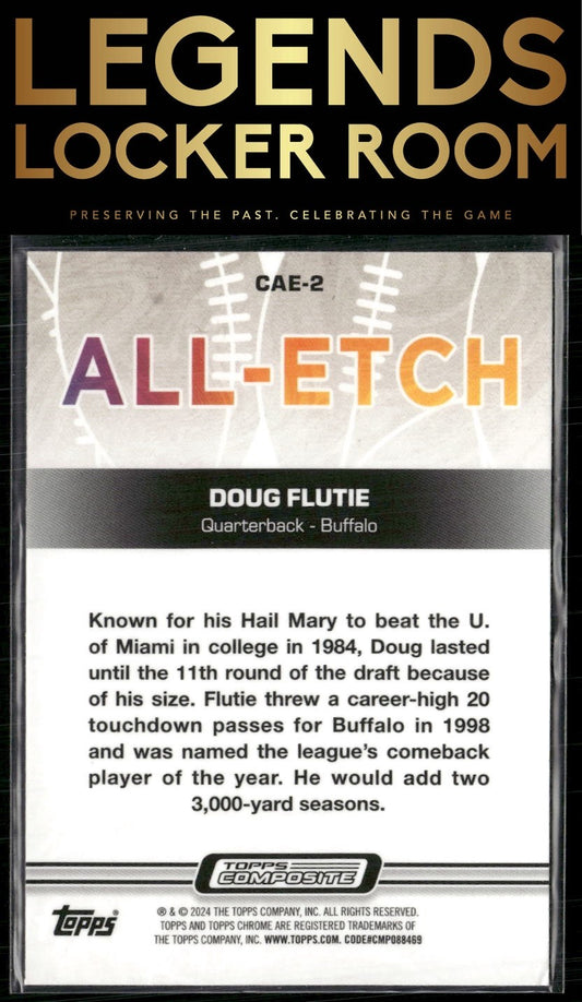 2023 Topps Composite #CAE-2 Doug Flutie Chrome All-Etch Checkerboard