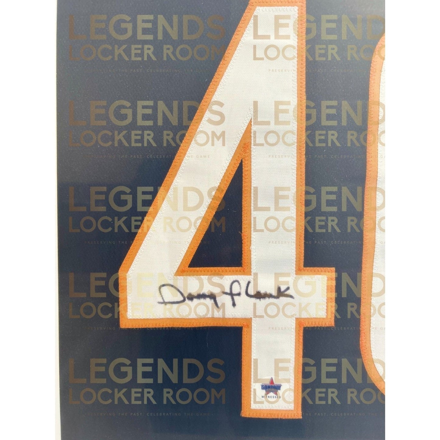 Framed Doug Plank Autographed Jersey (With Certificate of Authenticity)