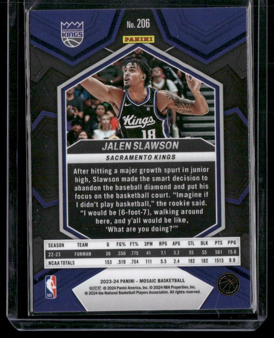 2023-24 Panini Mosaic #206 Jalen Slawson