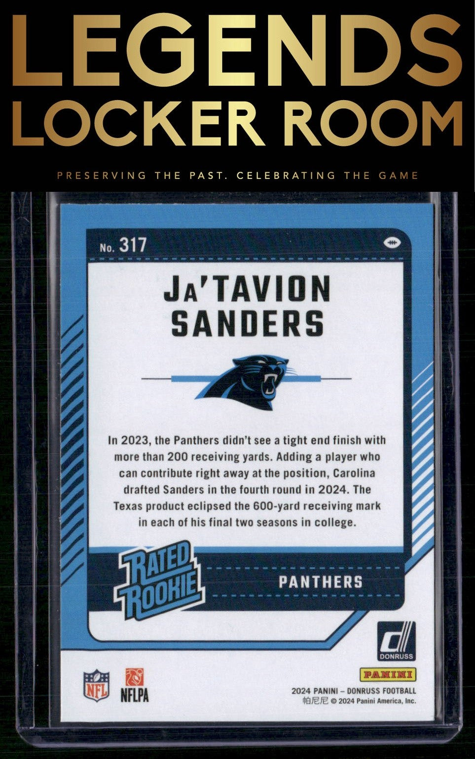 2024 Donruss #317 Ja'Tavion Sanders