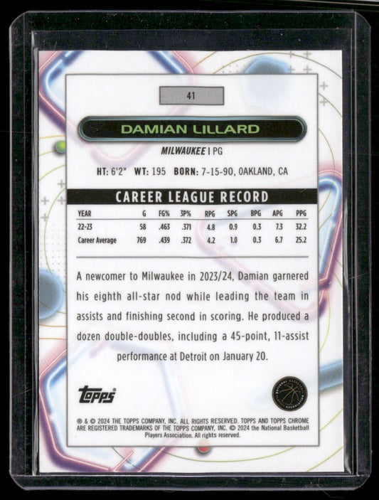 2023-24 Topps Chrome Cosmic #41 Damian Lillard