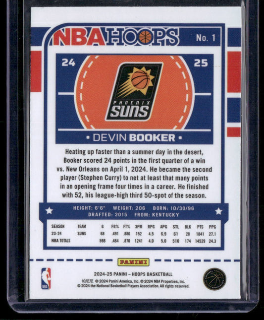 2024-25 Hoops #1 Devin Booker Premium Prizms Silver