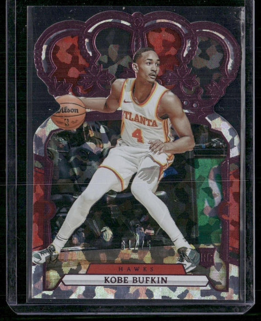 2023-24 Panini Crown Royale #14 Kobe Bufkin Crystal Pink #/75