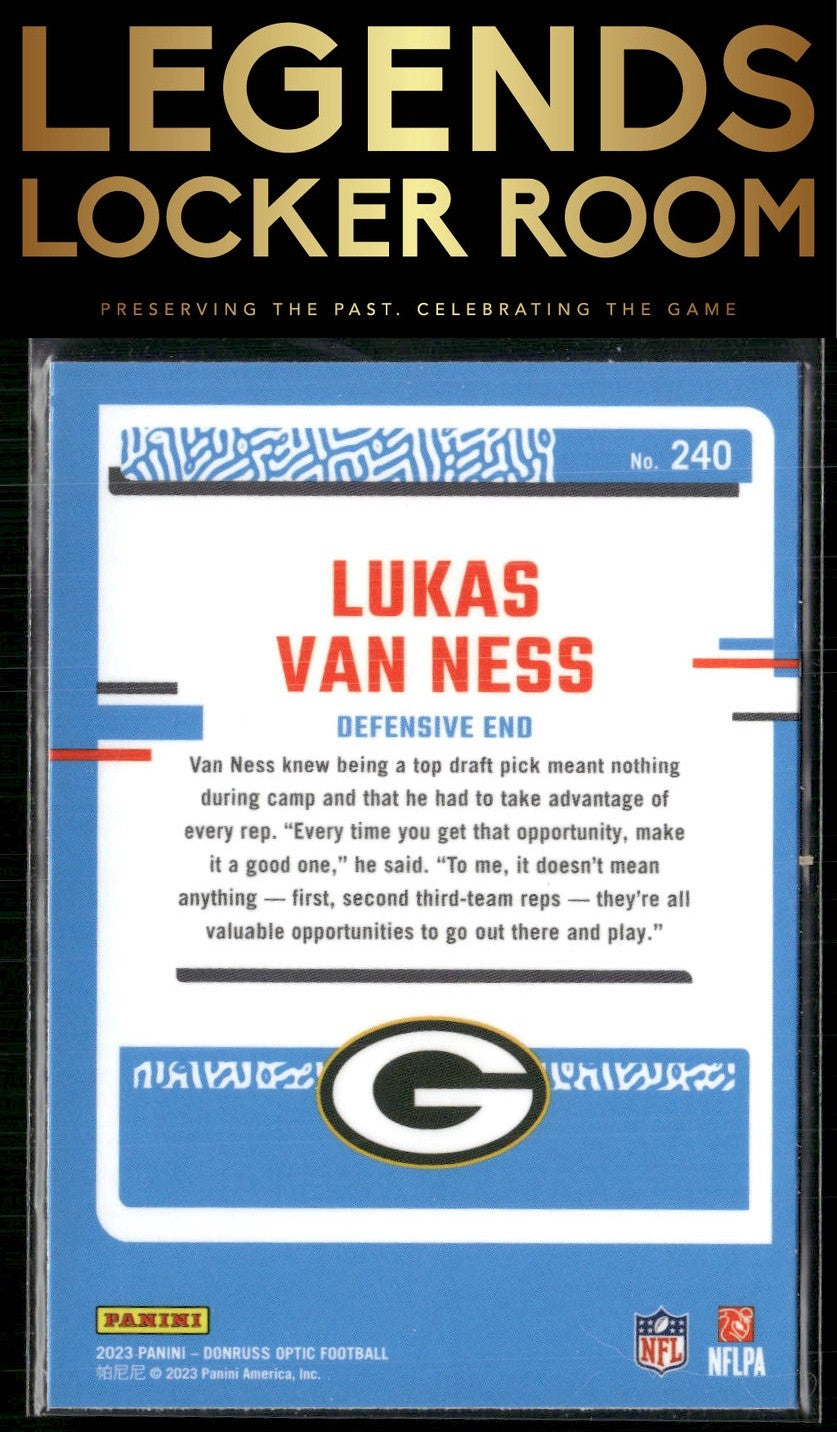 2023 Donruss Optic #240 Lukas Van Ness
