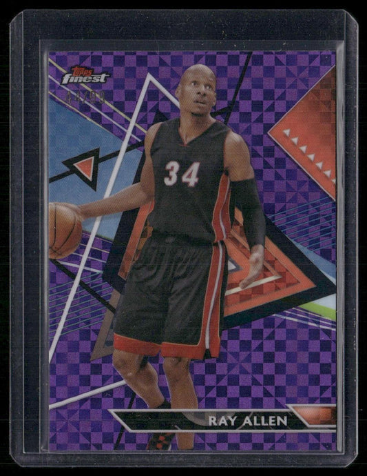 2023-24 Finest #172 Ray Allen Purple Checkerboard Refractors #/99
