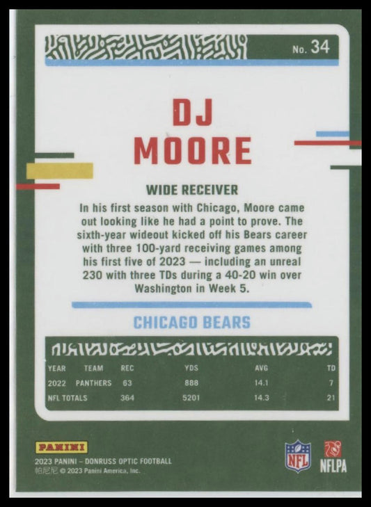2023 Donruss Optic #34 DJ Moore
