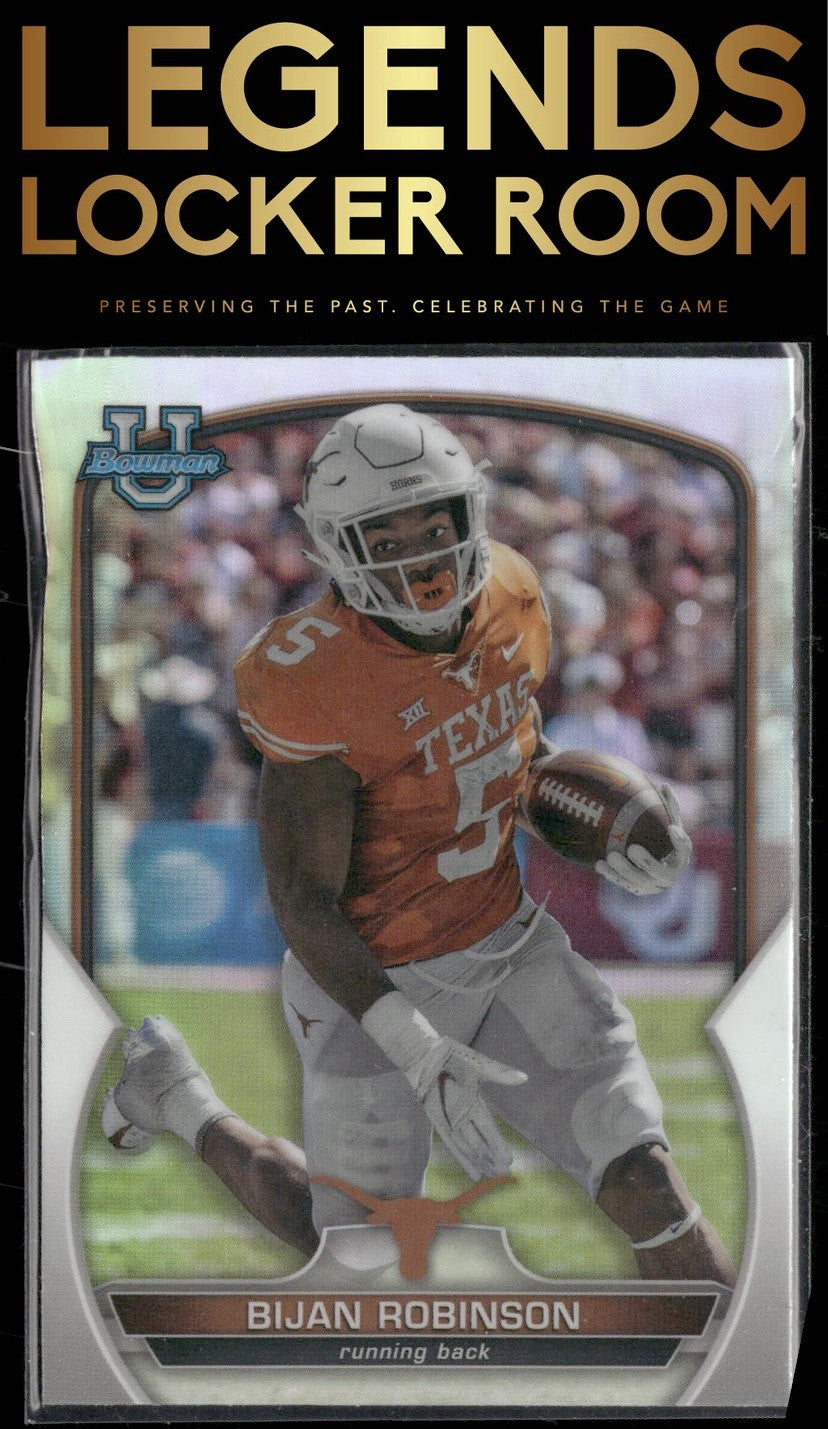 2022 Bowman University Chrome #70 Bijan Robinson Refractor