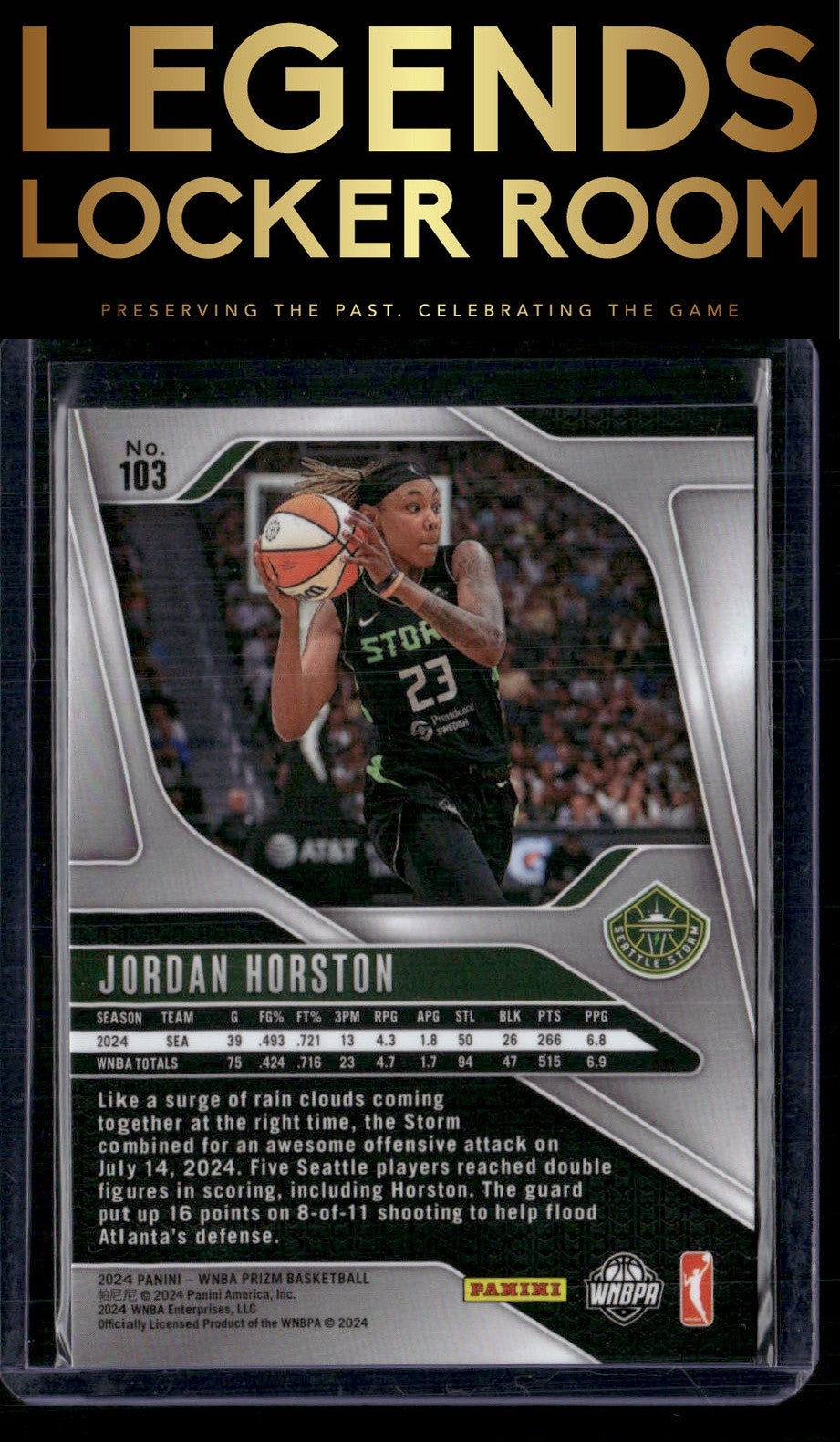 2024 Panini Prizm WNBA #103 Jordan Horston