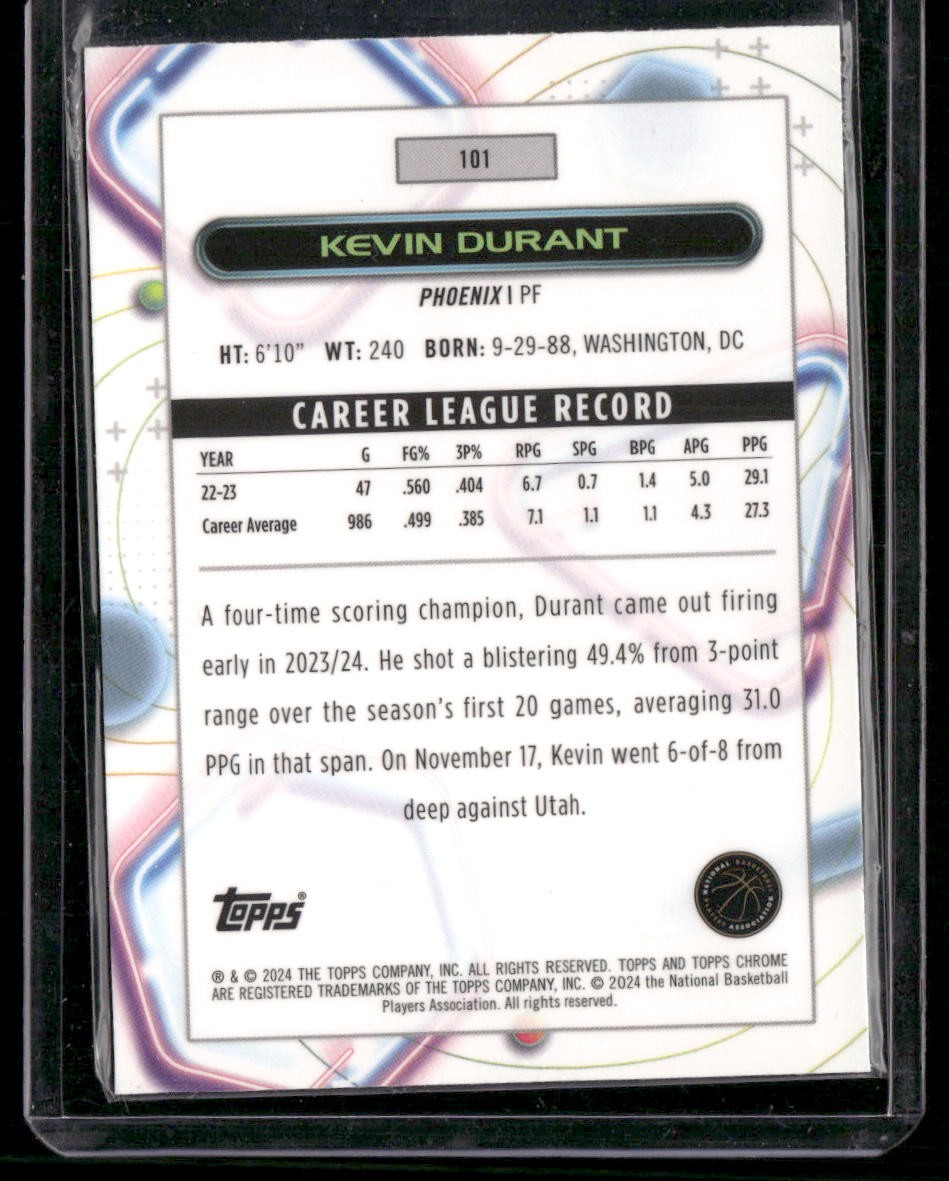 2023-24 Topps Chrome Cosmic #101 Kevin Durant