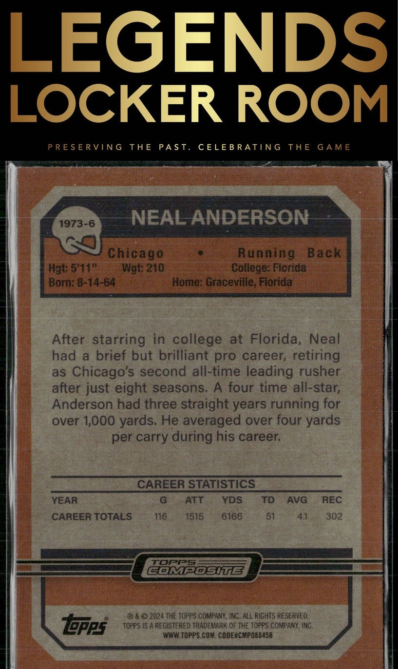 2023 Topps Composite #1973-6 Neal Anderson 1973 Topps Football