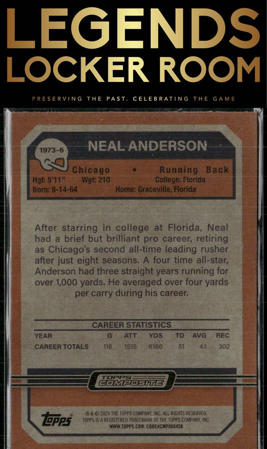 2023 Topps Composite #1973-6 Neal Anderson 1973 Topps Football