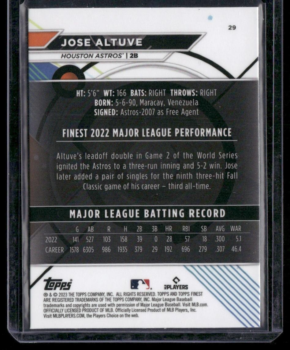 2023 Finest #29 Jose Altuve