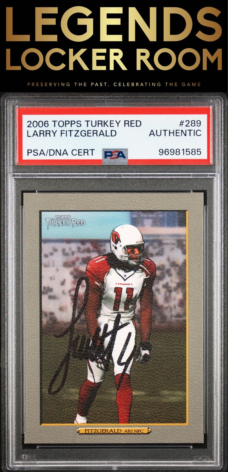 2006 Topps Turkey Red #289 Larry Fitzgerald Auto PSA