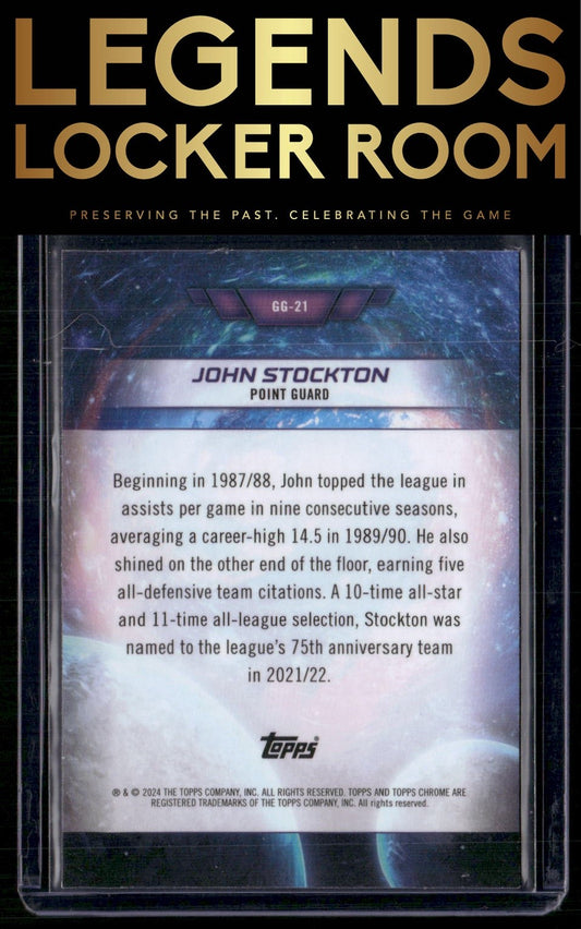 2023-24 Topps Chrome Cosmic #GG-21 John Stockton Galaxy Greats