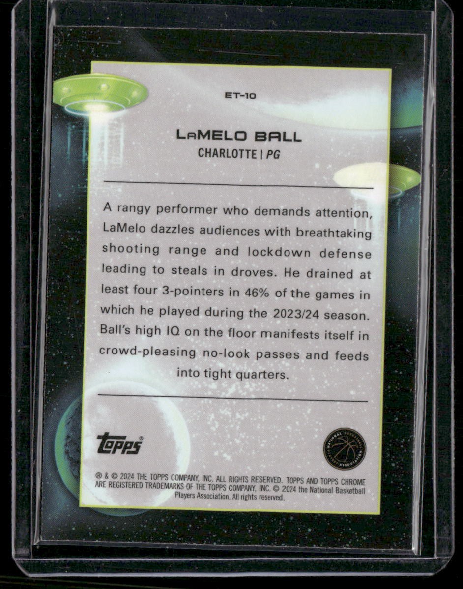 2023-24 Topps Chrome Cosmic #ET-10 LaMelo Ball Extraterrestrial Talent