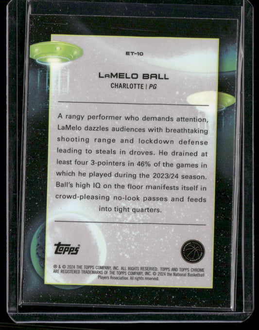 2023-24 Topps Chrome Cosmic #ET-10 LaMelo Ball Extraterrestrial Talent