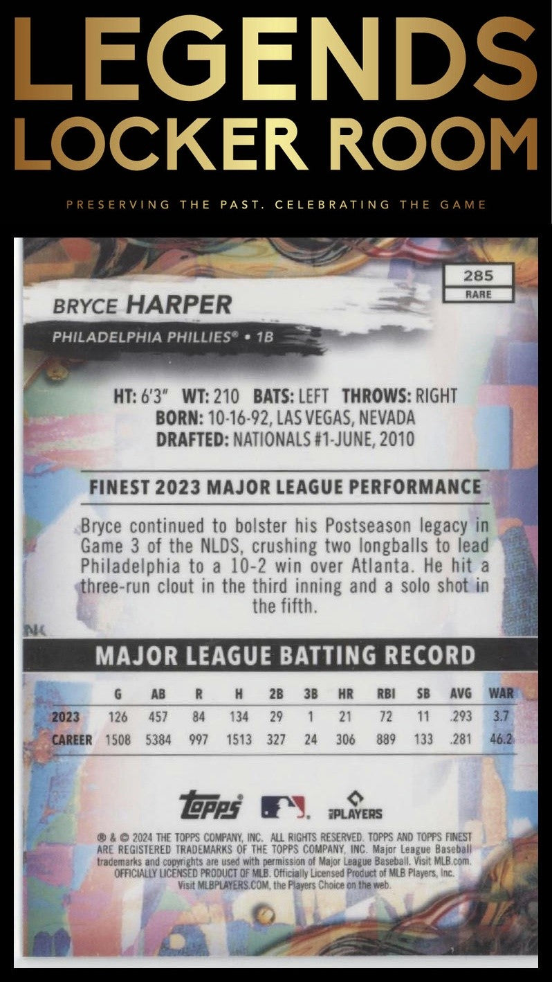 2024 Finest #285 Bryce Harper